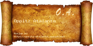 Oppitz Atalanta névjegykártya